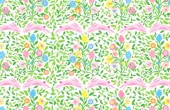 Mughal Bouquet Stripe Easter Paper Tear-away Placemat Pad