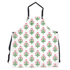 Mughal Blooms Apron, Pink