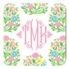 Mughal Bouquet Personalized 4"x 4" Paper Coasters