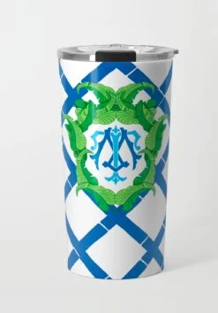 Banana Leaf Crest, Aegean Stainless Steel Travel Tumbler