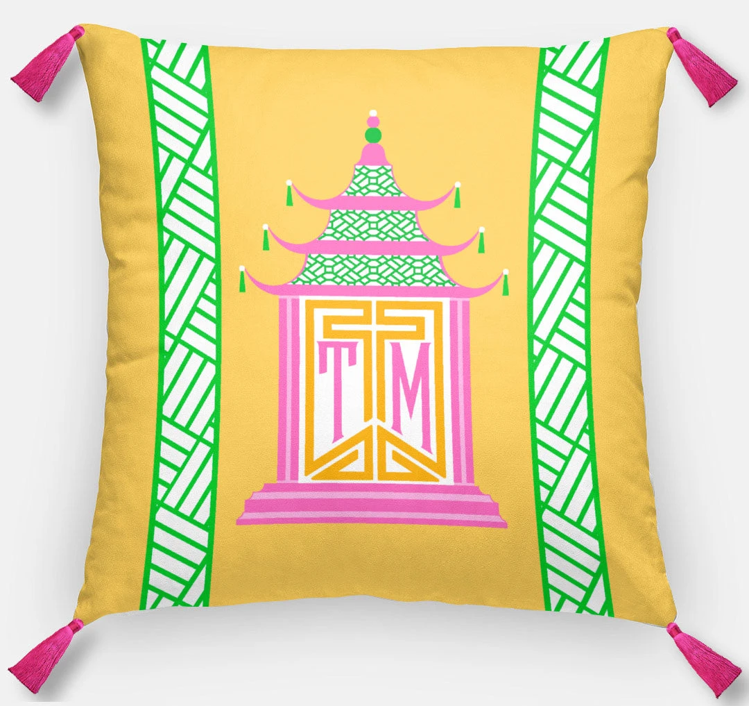 Royal Pagoda, Topaz, Euro Pillow & Insert, 26"x26" 1 Royal Pagoda, Topaz, Euro Pillow & Insert, 26"x26"