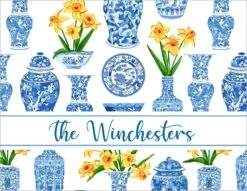 Orient Bouquet Personalized Folded Note Cards