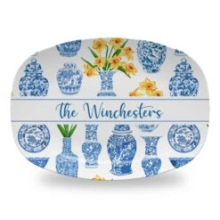 Orient Bouquet Personalized Melamine Platter