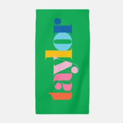 Make It Mine Personalized Beach Towel, Kelly