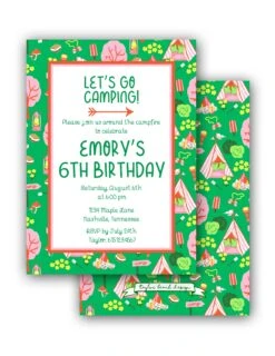 Adventure Camp Invitation, Green