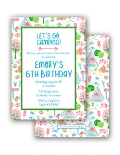 Adventure Camp Invitation, White