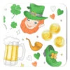 Pinch Me Party St. Patrick's Day 4"x 4" Paper Coasters