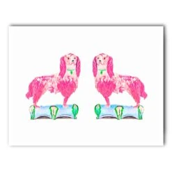 Staffies On Stands Art Print