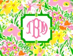 Preppy Perennials Personalized Folded Note Cards