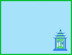 Royal Pagoda, Aquamarine, Flat Note Cards