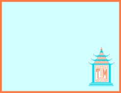 Royal Pagoda, Moonstone, Flat Note Cards