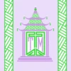 Royal Pagoda, Amethyst, Personalized Folded Note Cards