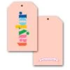 Make It Mine, Coral, Personalized Hang Tags