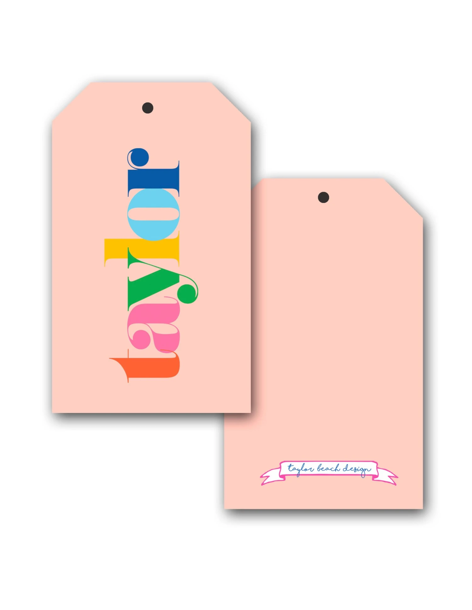 Make It Mine, Coral, Personalized Hang Tags 1 Make It Mine, Coral, Personalized Hang Tags