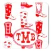 Rootin' Tootin' Valentine's, Rosy, Personalized 4"x 4" Paper Coasters