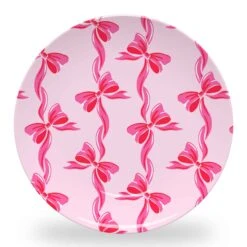 Ribbon Trellis Set Of (4) 10" Dia. Melamine Plates