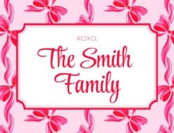 Ribbon Trellis Personalized Gift Sticker Label, Set Of 24