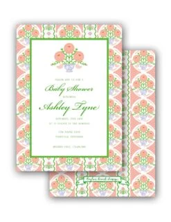Ribbons In Bloom Invitation, Begonia