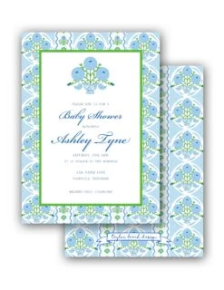 Ribbons In Bloom Invitation, Hydrangea