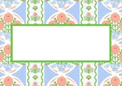 Ribbons In Bloom Tented Place Cards, Periwinkle