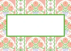 Ribbons In Bloom Tented Place Cards, Begonia