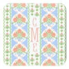 Ribbons In Bloom Personalized 4"x 4" Paper Coasters, Periwinkle