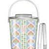 Ribbons In Bloom Personalized Ice Bucket, Periwinkle