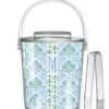 Ribbons In Bloom Personalized Ice Bucket, Hydrangea