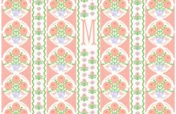 Ribbons In Bloom Personalized Paper Tear-away Placemat Pad, Begonia