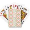 Ribbons In Bloom Personalized Playing Cards, Begonia