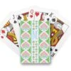 Ribbons In Bloom Personalized Playing Cards, Peony