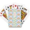 Ribbons In Bloom Personalized Playing Cards, Periwinkle