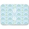 Ribbons In Bloom Personalized 16" X 12" Tempered Glass Cutting Board, Hydrangea