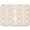 Ribbons In Bloom Personalized 16" X 12" Tempered Glass Cutting Board, Begonia