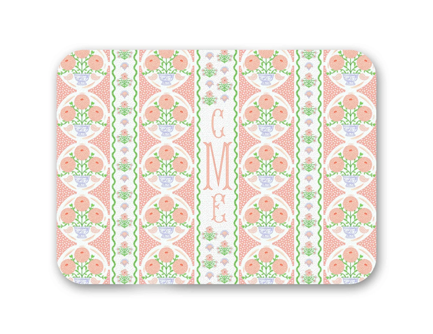 Ribbons In Bloom Personalized 16" X 12" Tempered Glass Cutting Board, Begonia 1 Ribbons In Bloom Personalized 16" X 12" Tempered Glass Cutting Board, Begonia