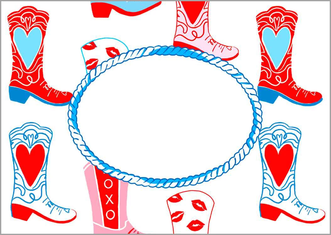 Rootin' Tootin' Valentine's, True Blue, Tented Place Cards 1 Rootin' Tootin' Valentine's, True Blue, Tented Place Cards