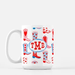 Rootin' Tootin' Valentine's, True Blue, Personalized Mug