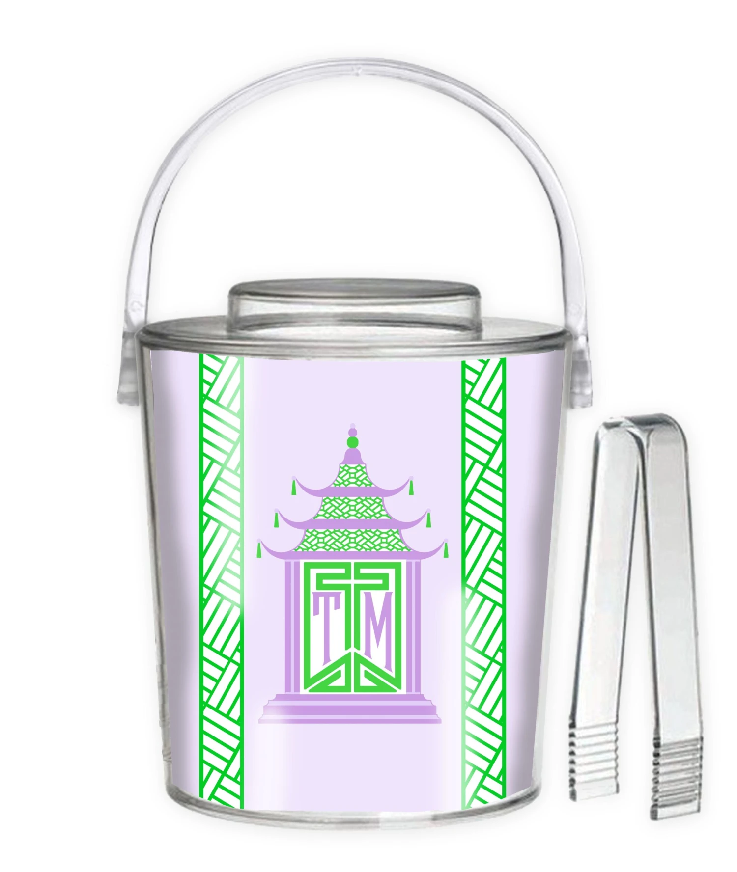 Royal Pagoda, Amethyst, 3 Qt. Acrylic Ice Bucket 1 Royal Pagoda, Amethyst, 3 Qt. Acrylic Ice Bucket