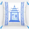 Royal Pagoda, Sapphire, Euro Pillow & Insert, 26"x26"
