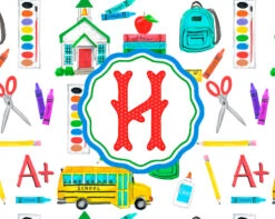 School Days Personalized Folded Note Cards