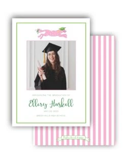 Schooled & Spots Graduation Announcement, Preppy