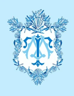 Seashell Crest, Seashore, Personalized Folded Note Cards