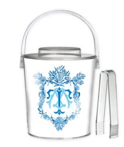 Seashell Crest, Deep Sea, 3 Qt. Acrylic Ice Bucket