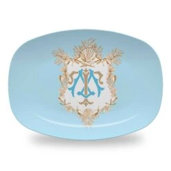 Seashell Custom Crest, Driftwood, Melamine Platter