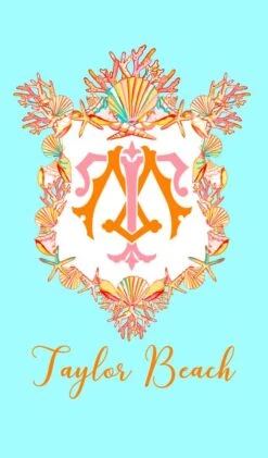 Seashell Crest, Seaglass, Enclosure Cards