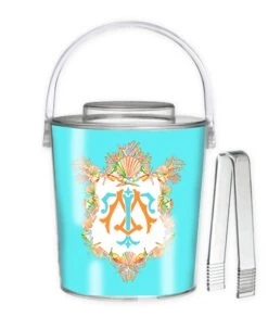 Seashell Crest, Seaglass, 3 Qt. Acrylic Ice Bucket