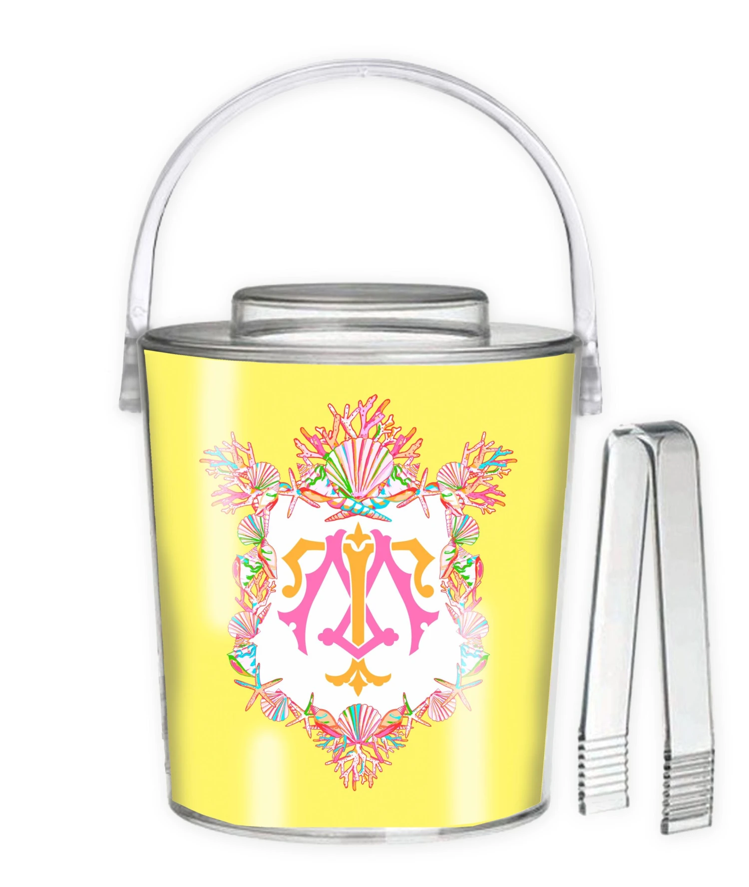 Seashell Crest, Calypso, 3 Qt. Acrylic Ice Bucket 1 Seashell Crest, Calypso, 3 Qt. Acrylic Ice Bucket