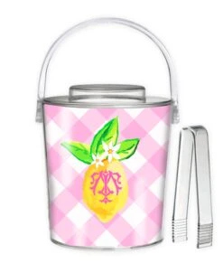 Lovely Lemon, Pink Lemonade, 3 Qt. Acrylic Ice Bucket