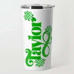 Signature Shamrock Personalized St. Patrick's Day Travel Tumbler