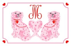 StaffHEARTshire Spaniels Valentine's Paper Tear-away Placemat Pad